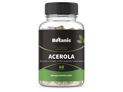 Acerola - Extrakt z plodov s 25 % kyseliny askorbovej v kapsulách